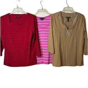 Ralph Lauren Clothing Lot of 3 tops Womens Assorted Sizes Multicolor Bundle